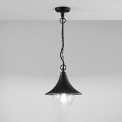 SOSPENSIONE PAVIA NEROA 1XE27 IP44 26X98CM