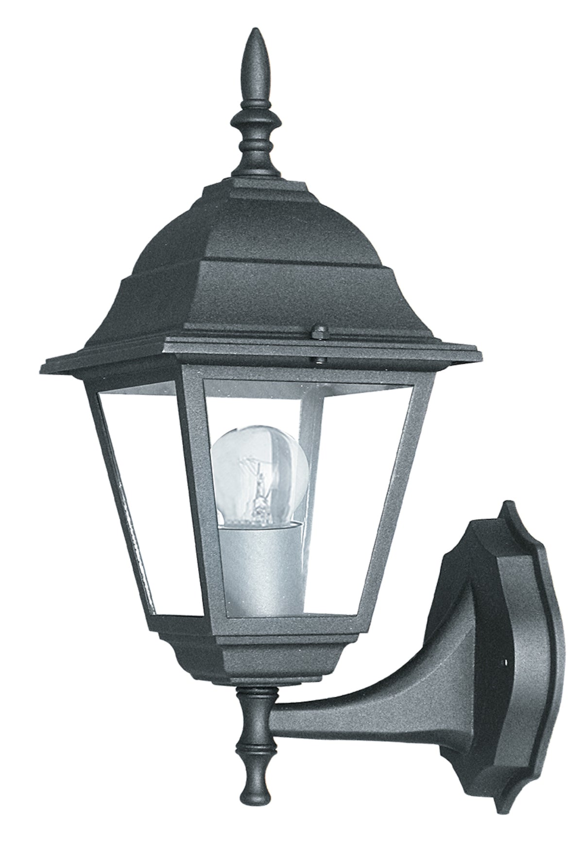 "Applique da esterno ROMA uplight in alluminio nero e vetro"