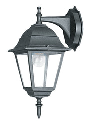 "Applique da esterno ROMA downlight in alluminio nero e vetro"