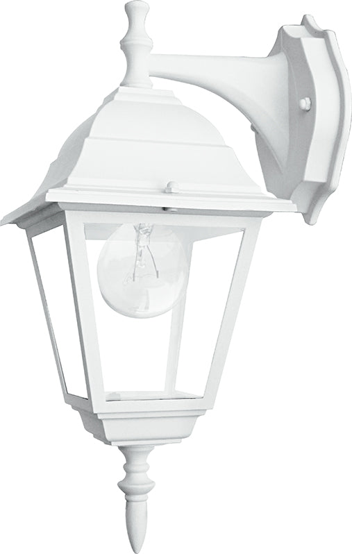 "Applique da esterno ROMA downlight in alluminio bianco e vetro"