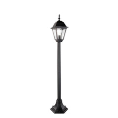 PALETTO ROMA NERO 1XE27 IP44 14,6X14,6X104CM
