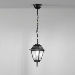 SOSPENSIONE ROMA NERA 1XE27 IP44 14,6X14,6X97CM