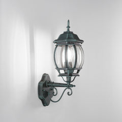 APPLIQUE UP SANTIAGO NERA/VERDE 1XE27 IP44 15,5X25X46CM