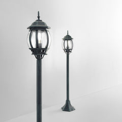 PALETTO SANTIAGO NERO/VERDE 1XE27 IP44 21X110,3CM