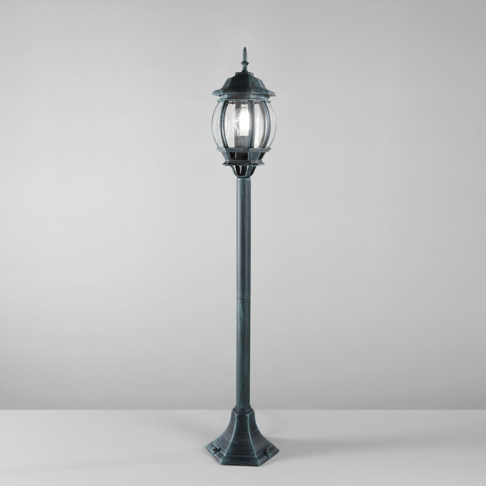 PALETTO SANTIAGO NERO/VERDE 1XE27 IP44 21X110,3CM