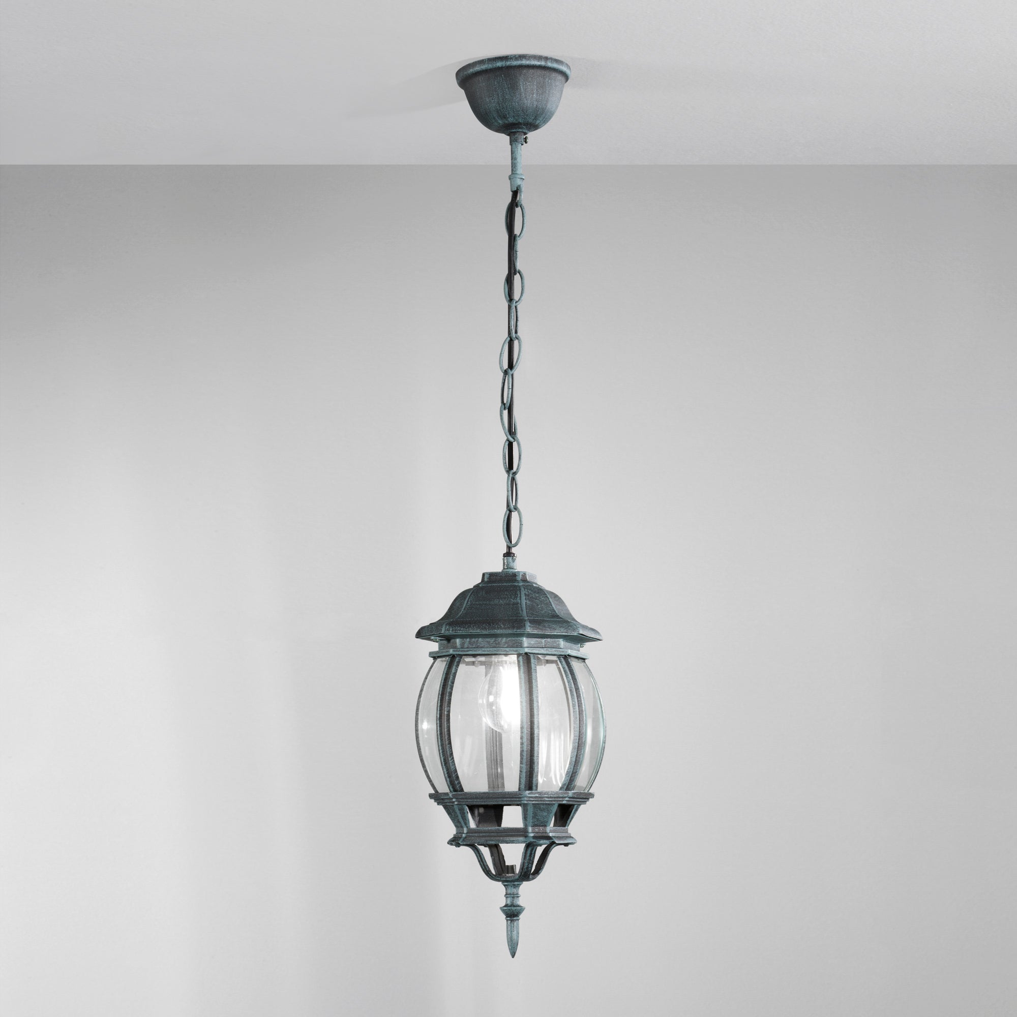 SOSPENSIONE SANTIAGO NERA/VERDE 1XE27 IP44 15,5X107,5CM