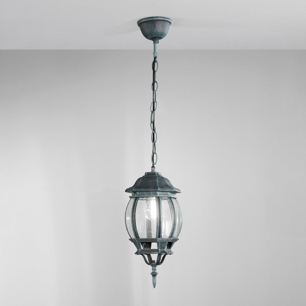 SOSPENSIONE SANTIAGO NERA/VERDE 1XE27 IP44 15,5X107,5CM