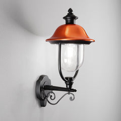 APPLIQUE UP VENEZIA NERA/RAME 1XE27 IP44 25X29X52,5CM