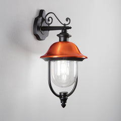 APPLIQUE DOWN VENEZIA NERA/RAME 1XE27 IP44 25X29X52,5CM