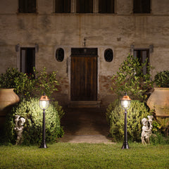PALETTO VENEZIA NERO/RAME 1XE27 IP44 25X118CM