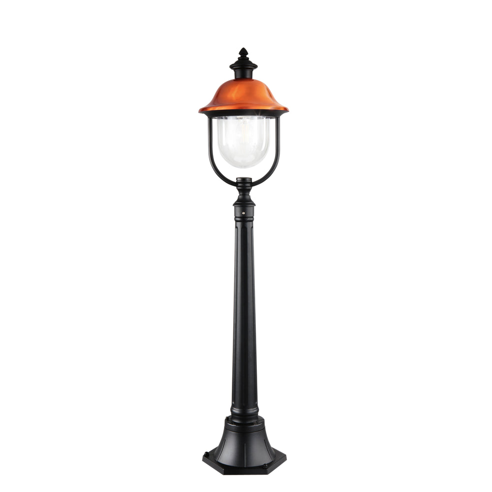 PALETTO VENEZIA NERO/RAME 1XE27 IP44 25X118CM