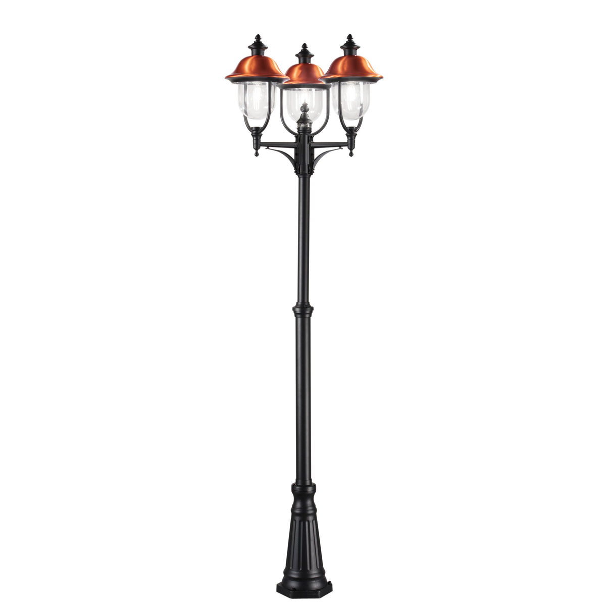 PALO VENEZIA NERO/RAME 3XE27 IP44 65X230CM