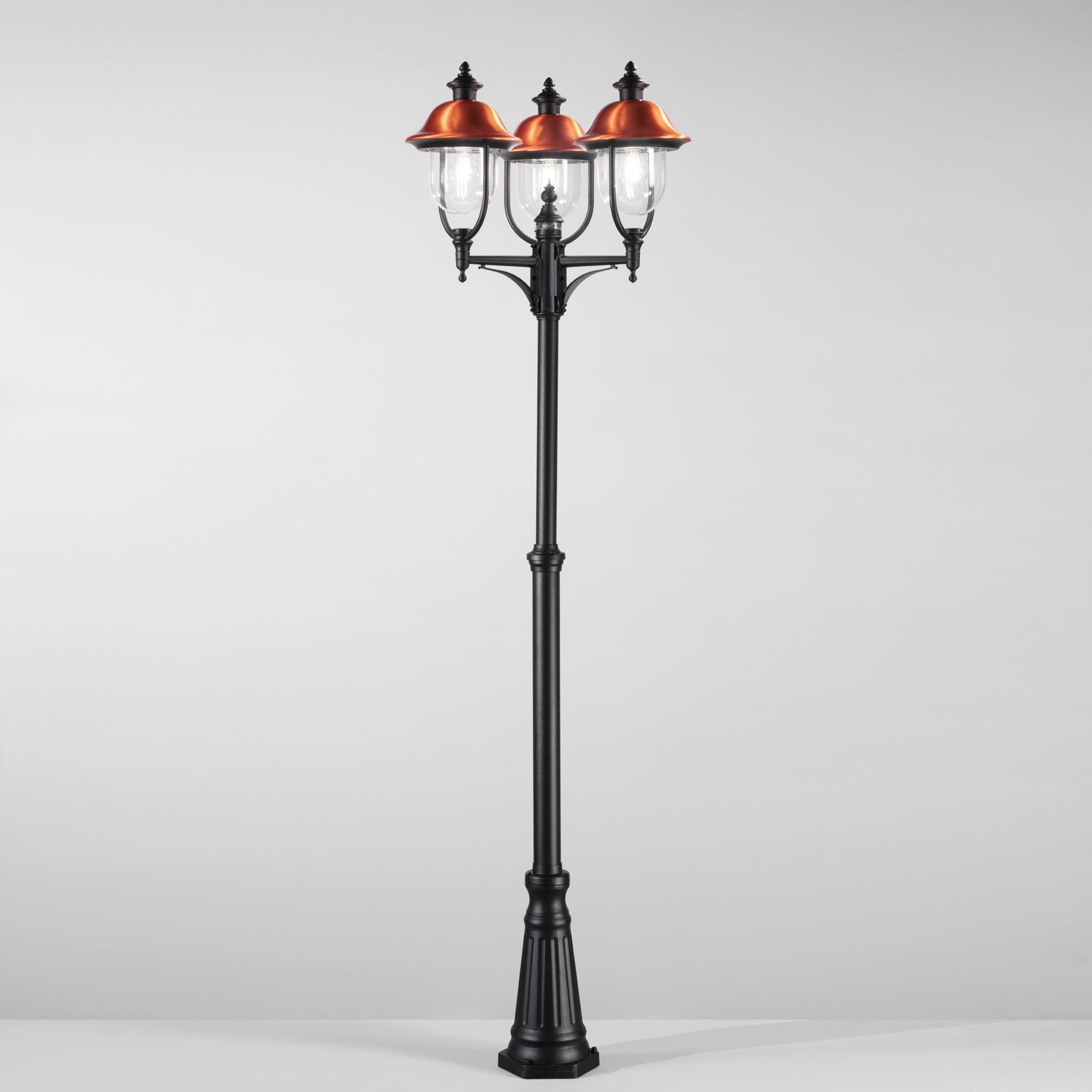 PALO VENEZIA NERO/RAME 3XE27 IP44 65X230CM