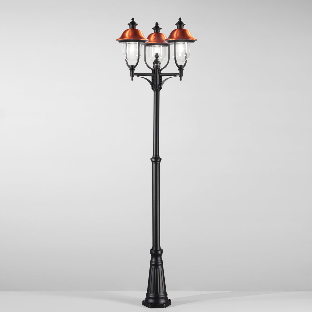 PALO VENEZIA NERO/RAME 3XE27 IP44 65X230CM