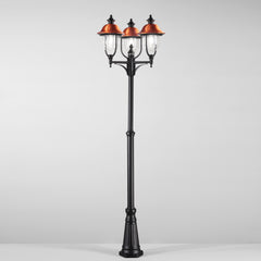 PALO VENEZIA NERO/RAME 3XE27 IP44 65X230CM