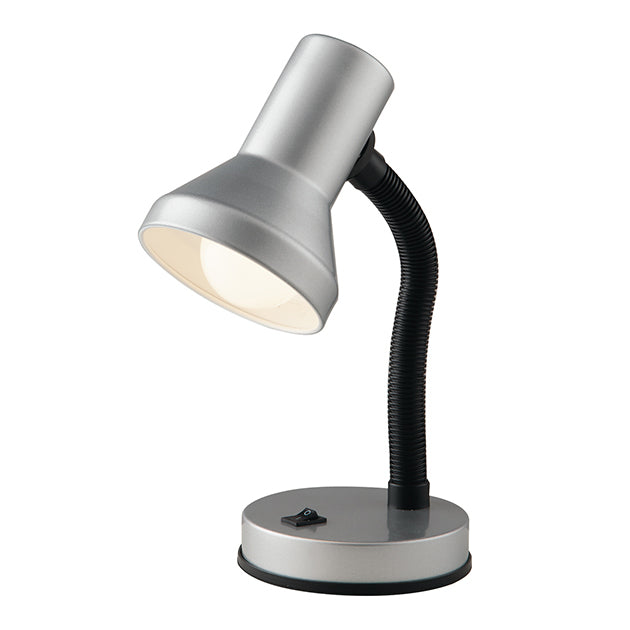 "Lampada da lettura LDT flessibile in metallo argento