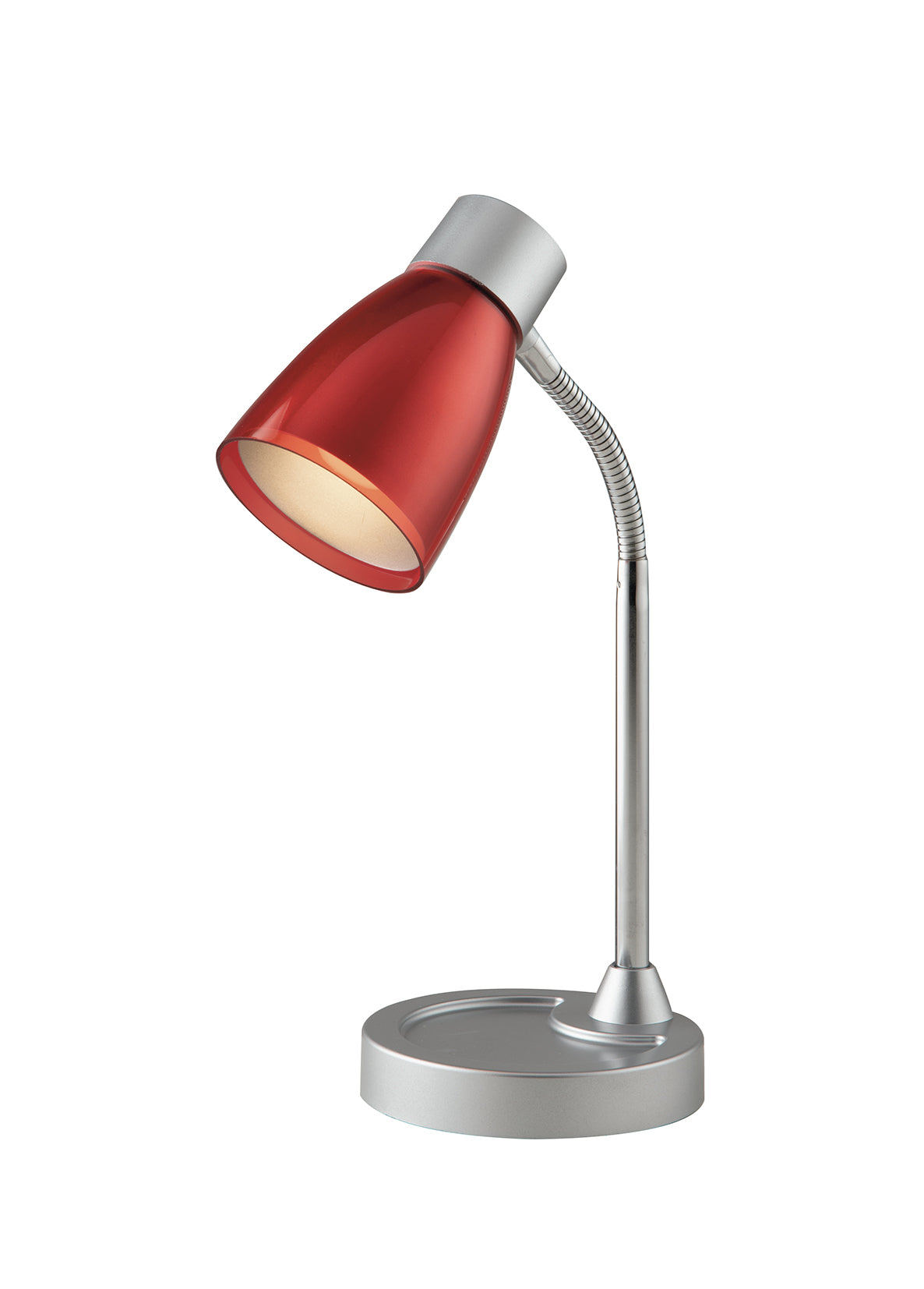 "Lampada da lettura ARKIMEDE rossa in con diffusore orientabile in metallo"