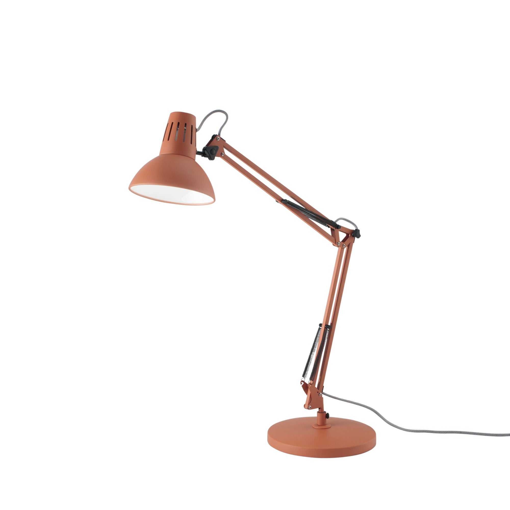 "Lampada da tavolo regolabile ARTIFEX in metallo arancione"