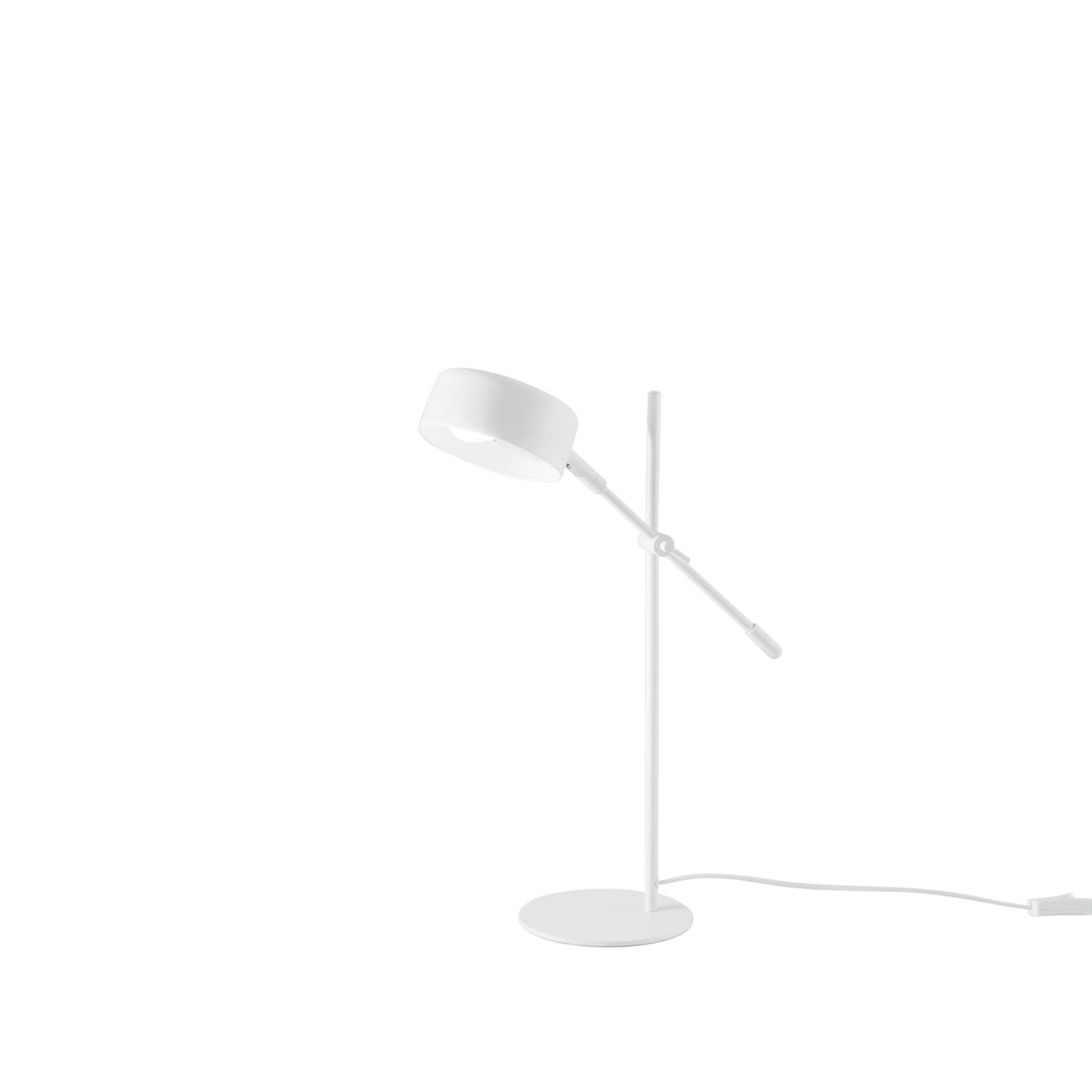 "Lampada da tavolo EIFFEL in metallo bianco con punto luce orientabile"