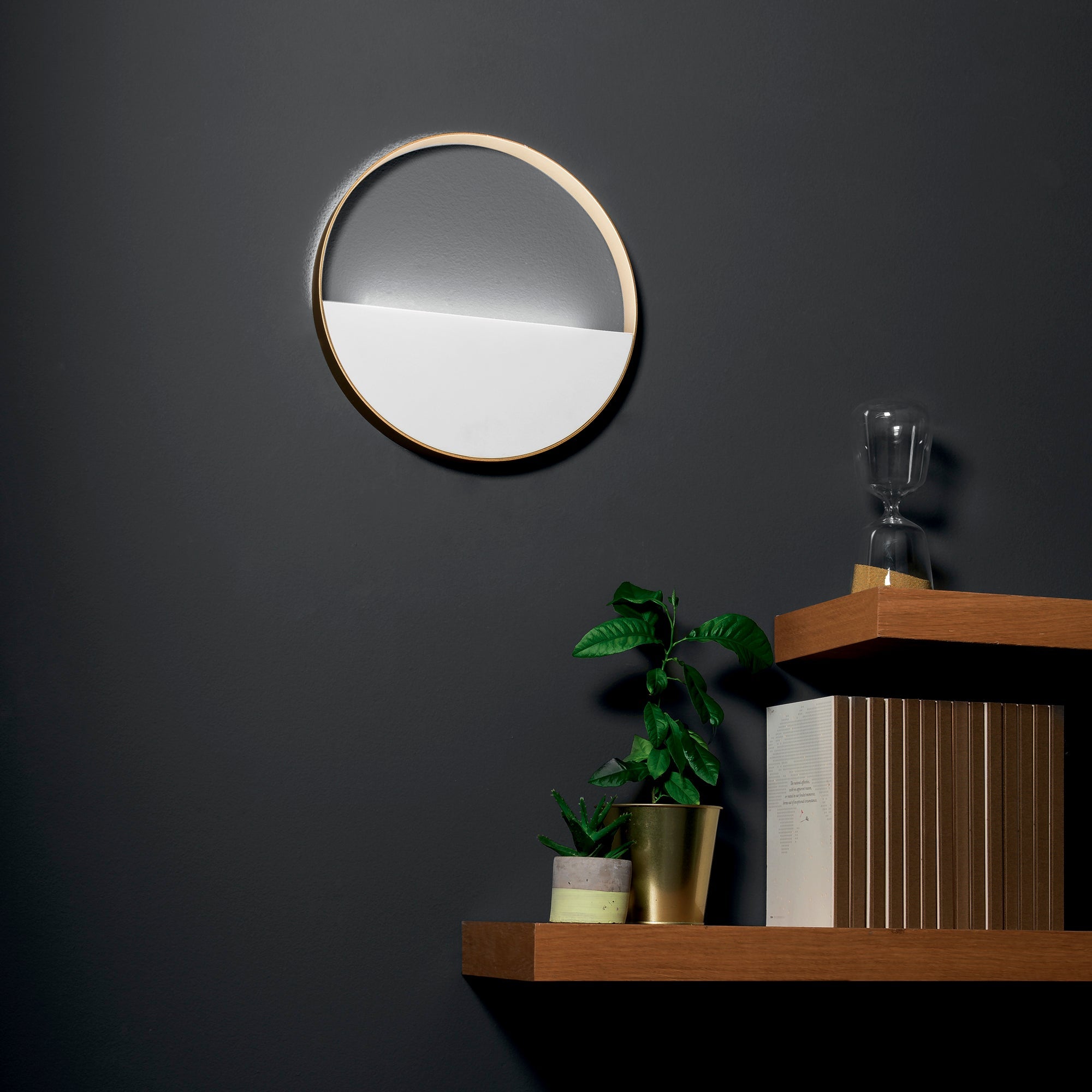 PLAFONIERA LED ALBA CIRCOLARE BIANCA E ORO 6W 900LM CCT 35X35X3,5CM