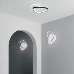 PLAFONIERA LED AYRTON TONDEGGIANTE NERA 42W 4500LM CCT 35X7X45CM