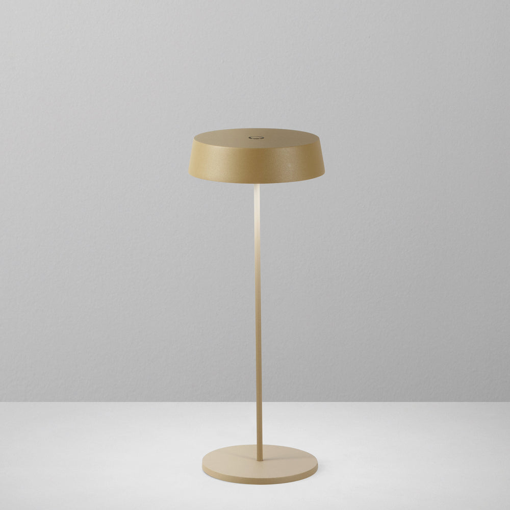 LAMPADA DA TAVOLO RICARICABILE LED COCKTAIL ORO 2,2W 192LM 3000K DIMM. IP54 29,5X12X12CM