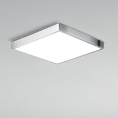 PLAFONIERA LED DOMO CROMO QUADRATA 24W 2700LM 4000K IP44 24X24X2,4CM