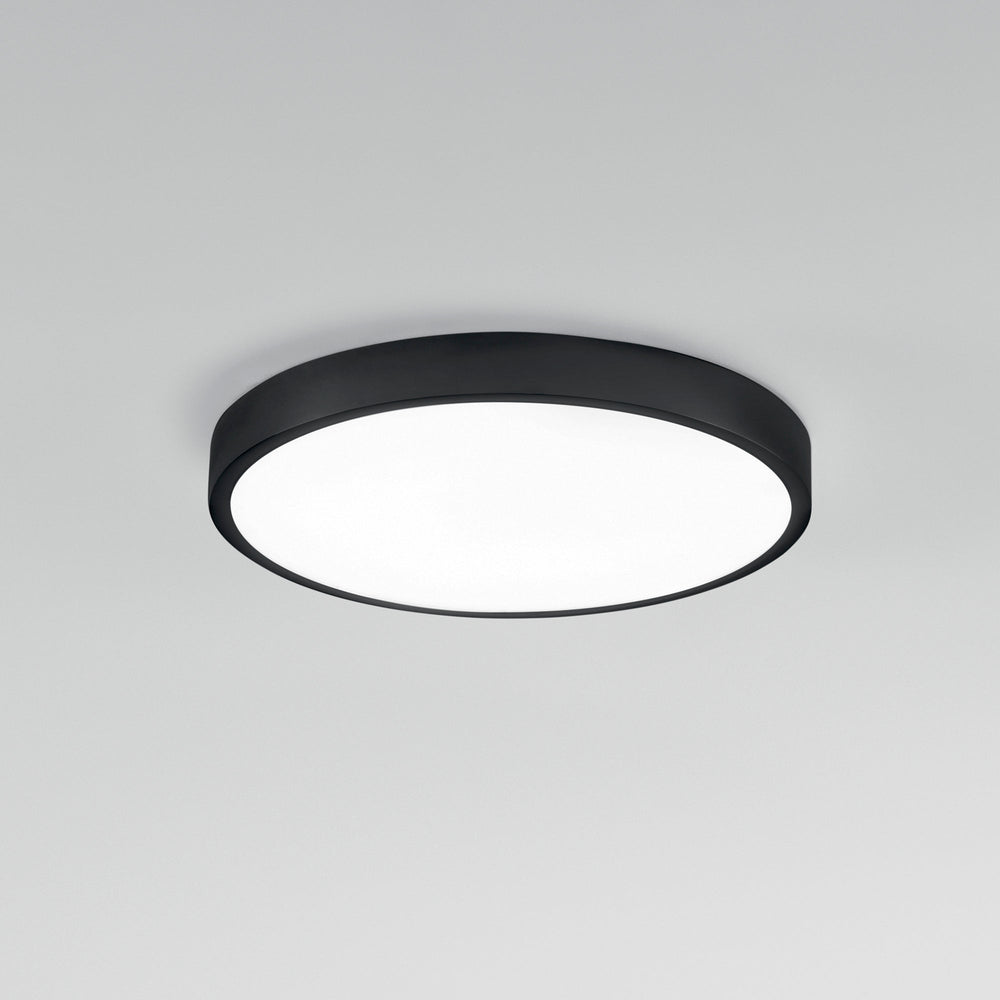 PLAFONIERA LED DOMO NERA TONDA 24W 2700LM 4000K IP44 24X2,4CM