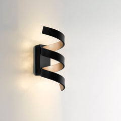 APPLIQUE LED HELIX NERA E ORO 9W 720LM 3000K 10X13,5X26CM