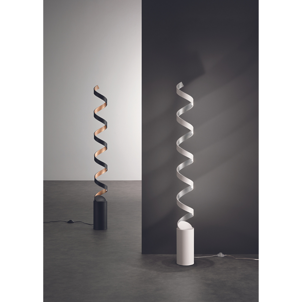 PIANTANA LED HELIX BIANCA E ARGENTO 30W 1700LM 4000K 14,5X14,5X152CM