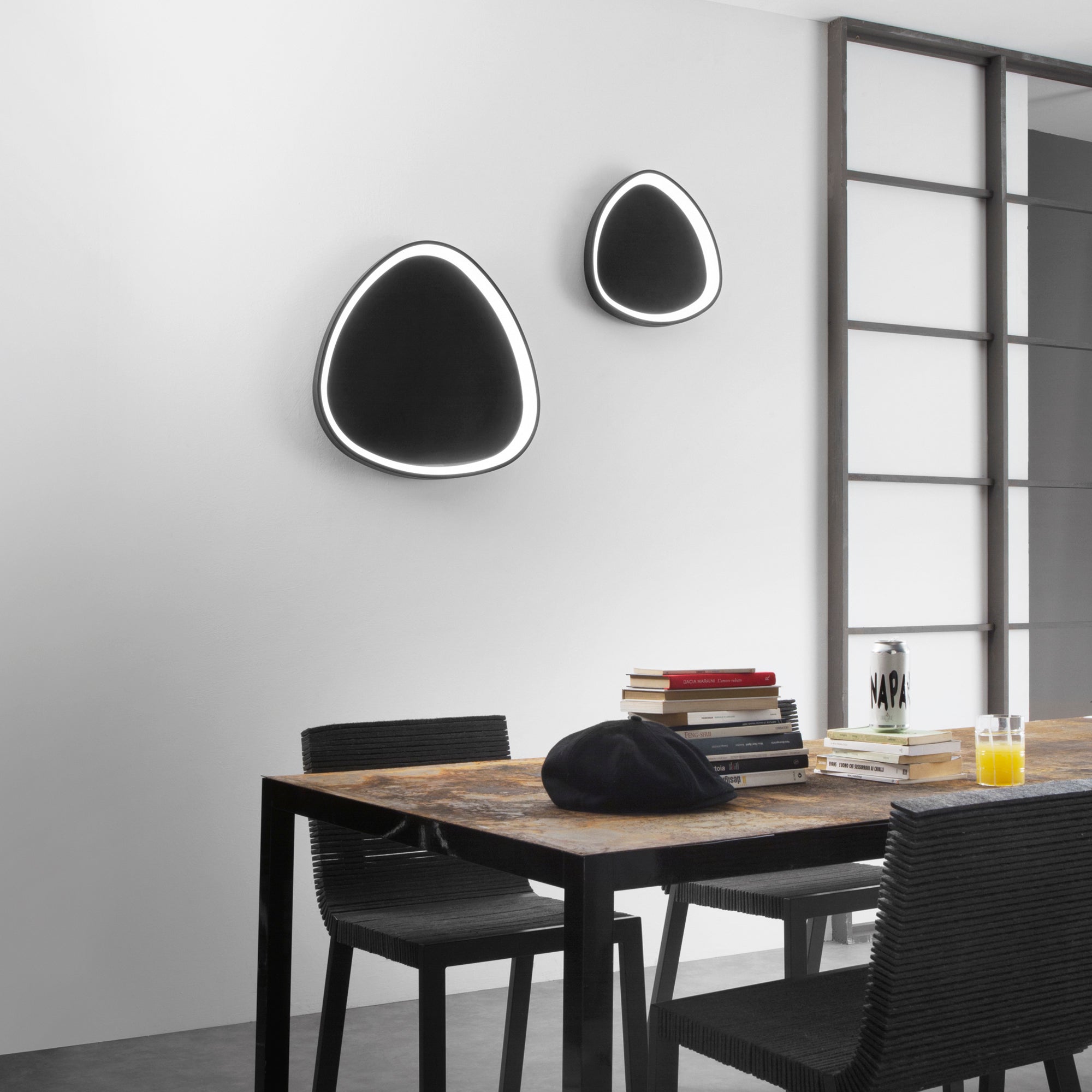 PLAFONIERA LED KLAPTON NERA 60W 8360LM CCT 65X65X7CM
