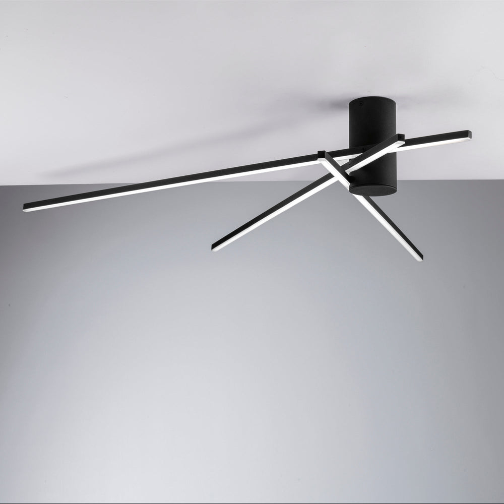 PLAFONIERA LED SHANGHAI NERA 27W 3750LM 3000K 92X100X14,5CM