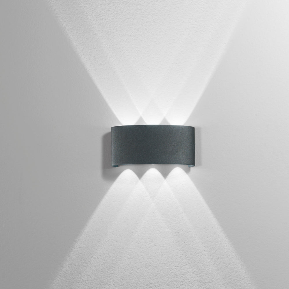 APPLIQUE BIEMISSIONE LED BEETLE ANTRACITE 6W 600LM CCT IP54 17X8X4CM
