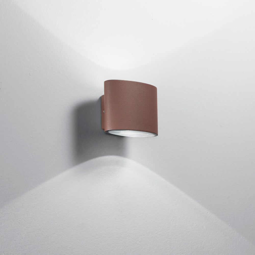 APPLIQUE BIEMISSIONE LED BOXTER BRONZO 2X4W 960LM CCT IP44 12,9X8,5X10CM