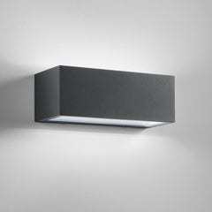 APPLIQUE BIEMISSIONE LED TWIN ANTRACITE 35W 4260LM CCT IP54 30X10,8X12CM