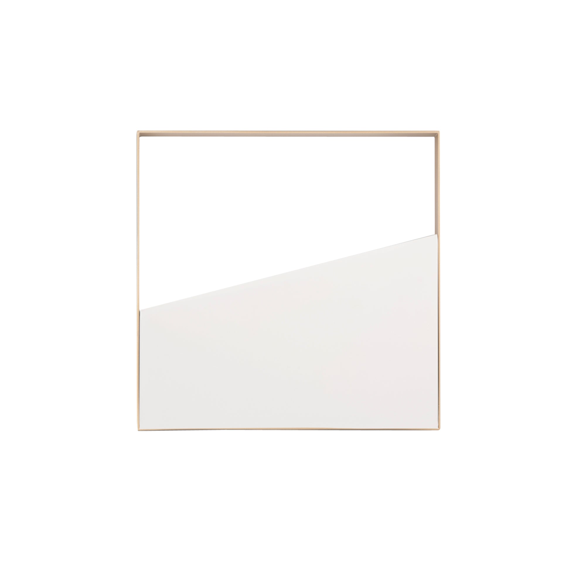 PLAFONIERA LED ALBA QUADRATA BIANCA E ORO 10W 1200LM CCT 40X40X3,5CM