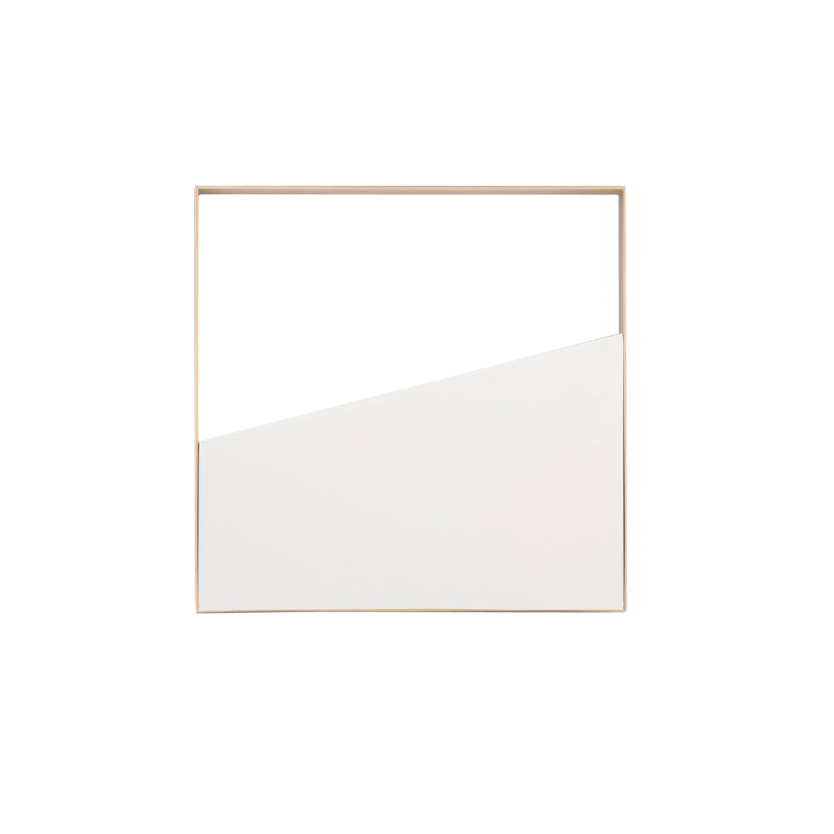 PLAFONIERA LED ALBA QUADRATA BIANCA E ORO 10W 1200LM CCT 40X40X3,5CM