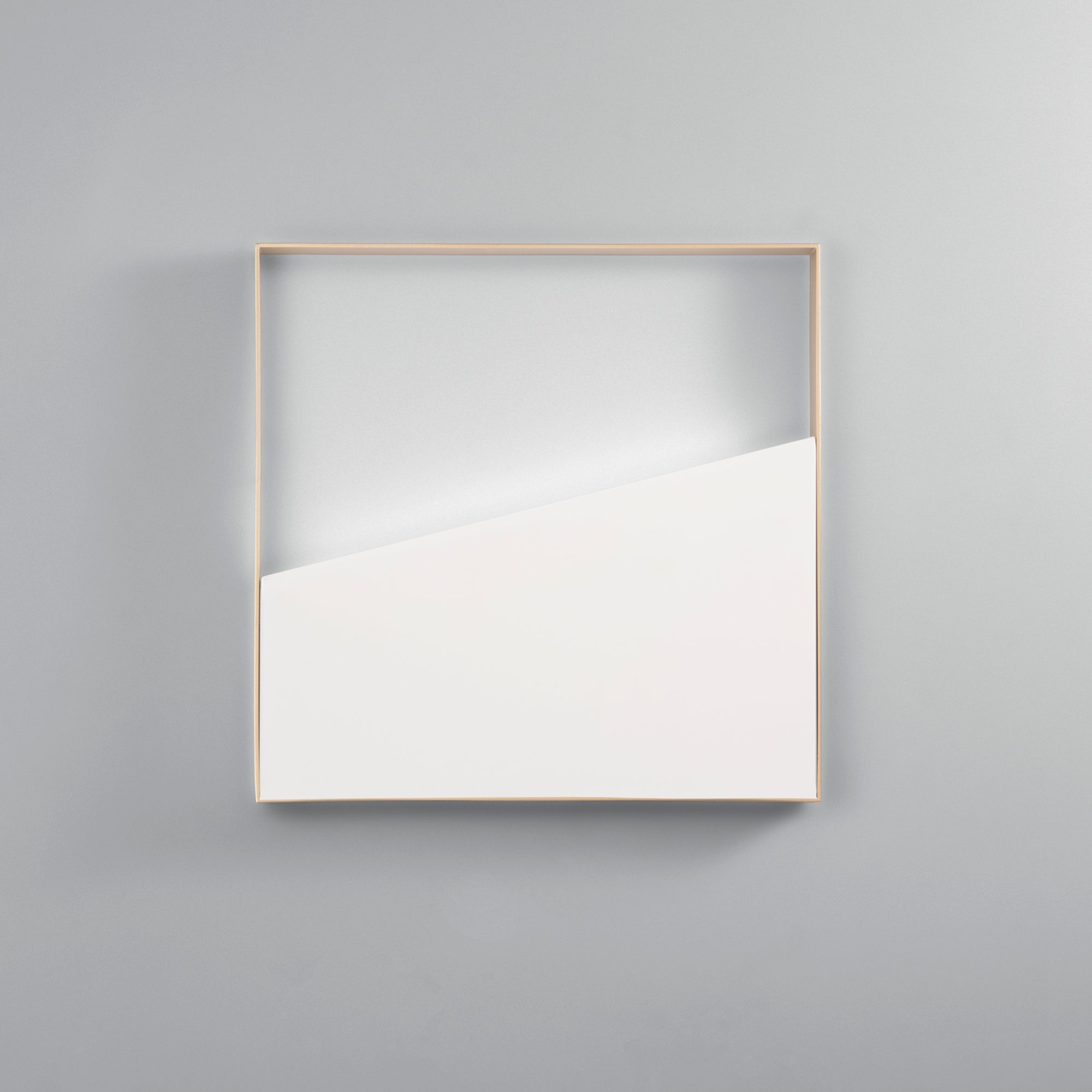 PLAFONIERA LED ALBA QUADRATA BIANCA E ORO 10W 1200LM CCT 40X40X3,5CM