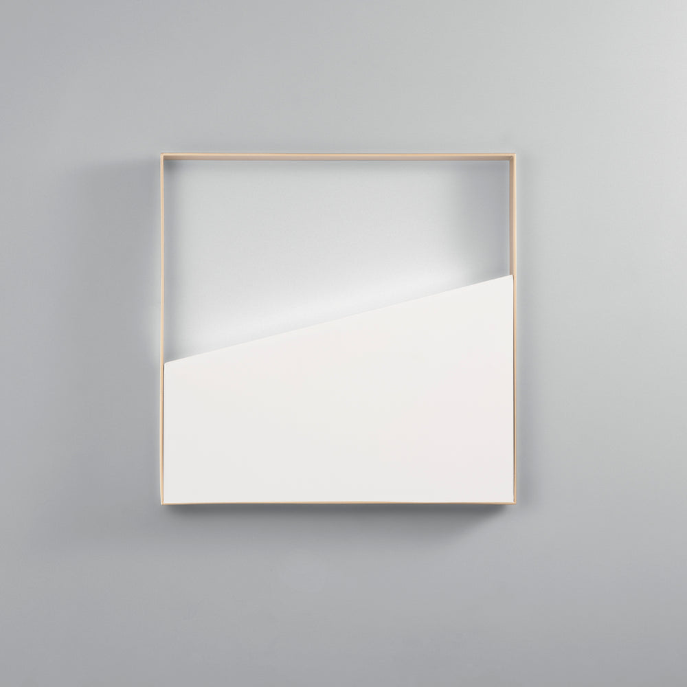 PLAFONIERA LED ALBA QUADRATA BIANCA E ORO 10W 1200LM CCT 40X40X3,5CM