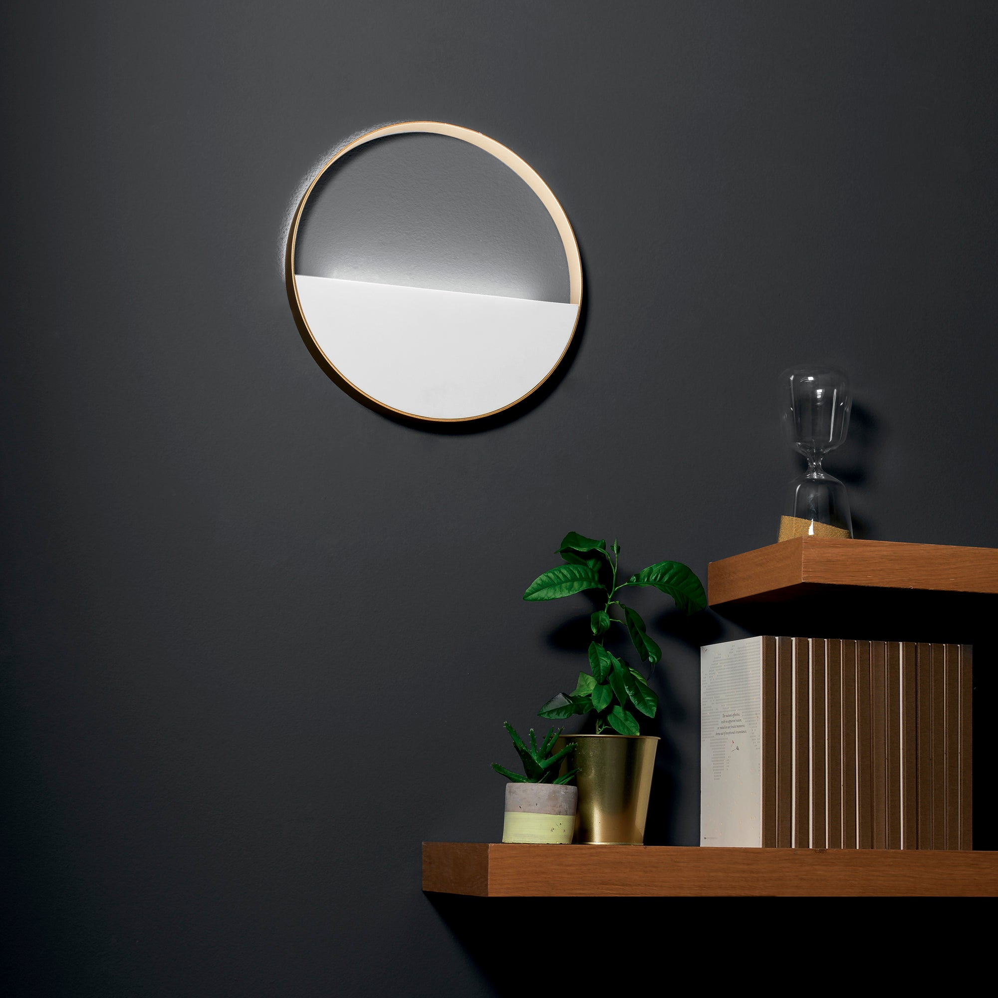 PLAFONIERA LED ALBA CIRCOLARE BIANCA E ORO 6W 900LM CCT 35X35X3,5CM