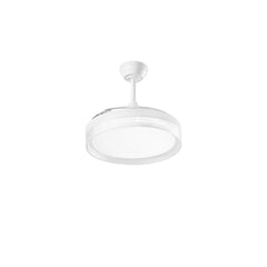 "Plafoniera LED ALBATROS bianca con ventilatore con lame retrattili"