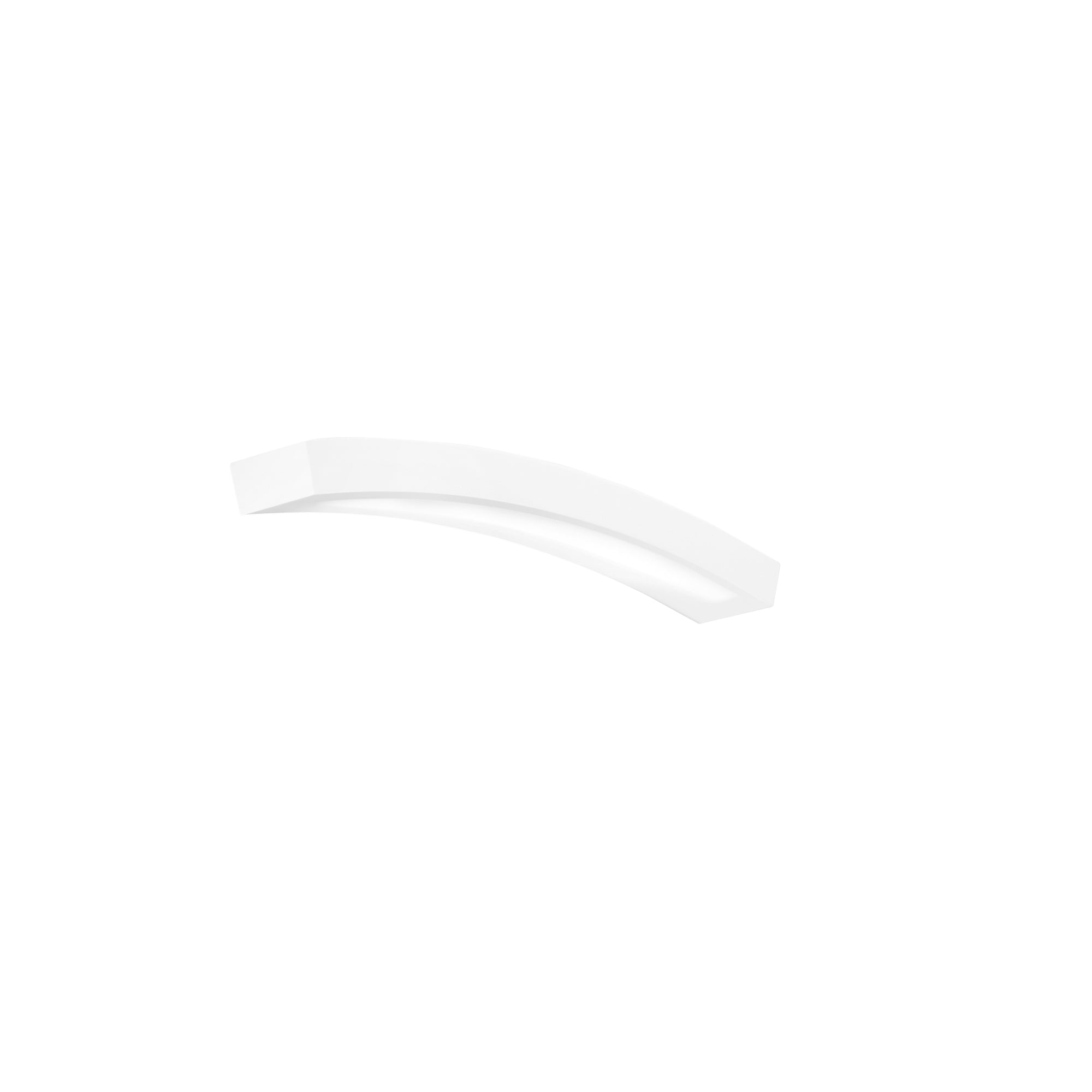 "Applique LED ALOHA in gesso verniciabile, switcg luce calda e naturale, 55 cm."