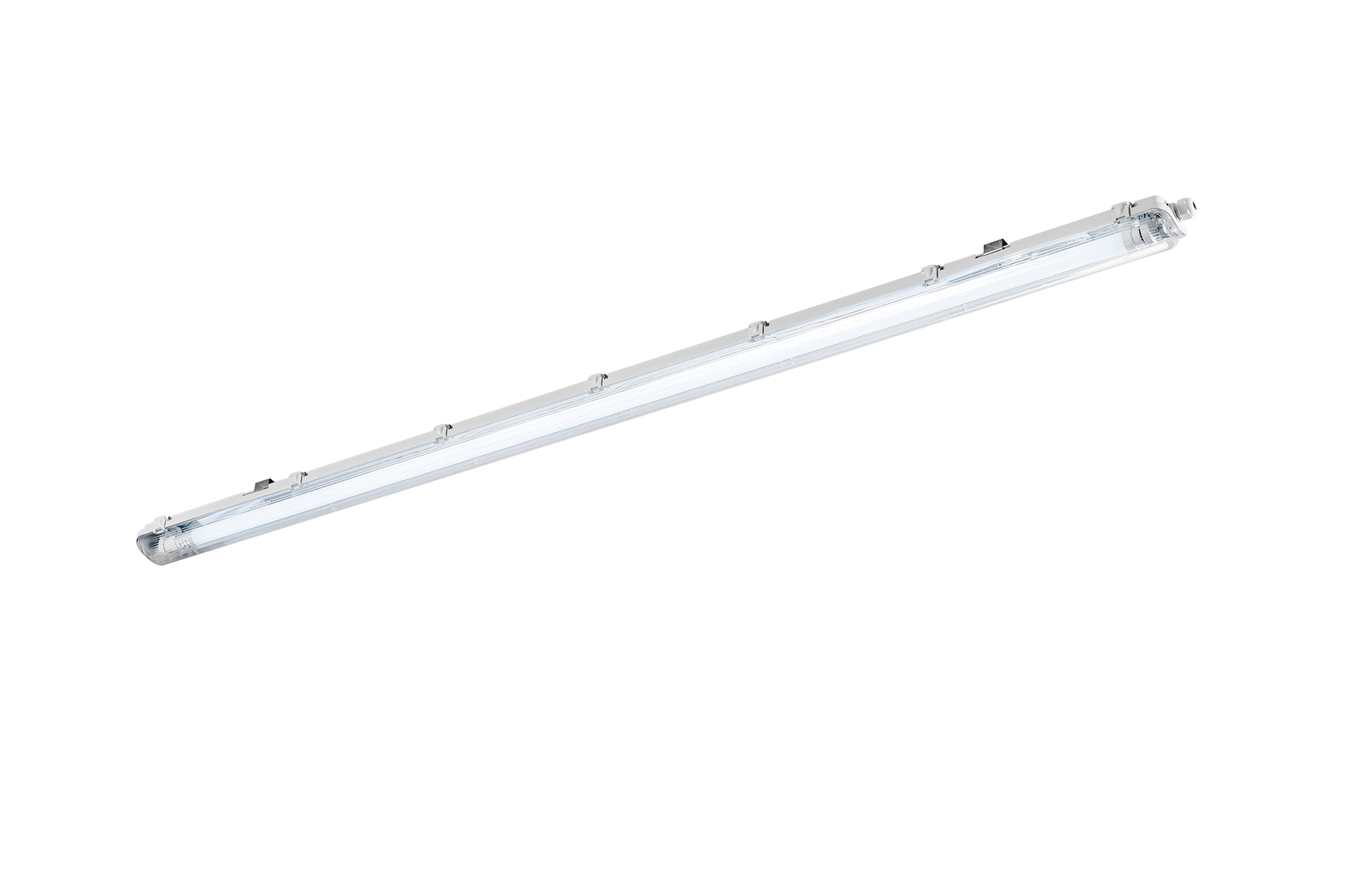 "Plafoniera stagna ATLANTIC per tubi a LED bilampada in Policarbonato 25W IP65"