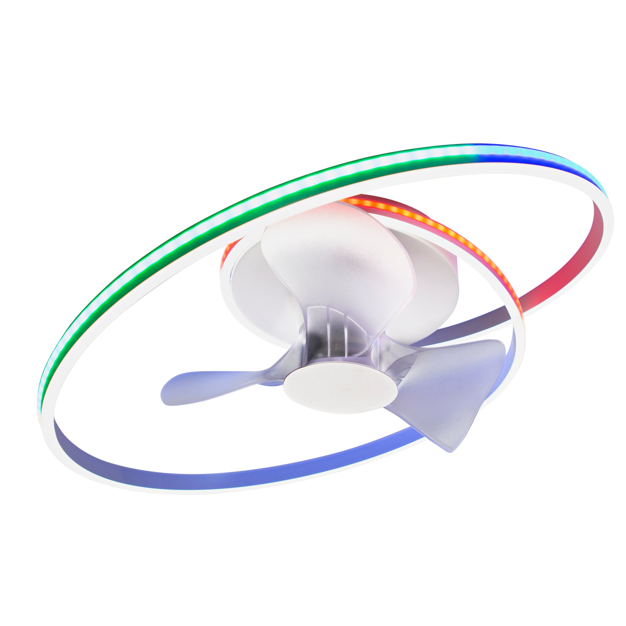 PLAFONIERA LED VENTILATORE AUSTER BIANCO 65W RGB+CCT 7650LM 77X24CM