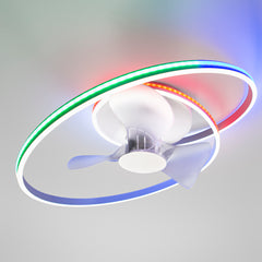 PLAFONIERA LED VENTILATORE AUSTER BIANCO 65W RGB+CCT 7650LM 77X24CM