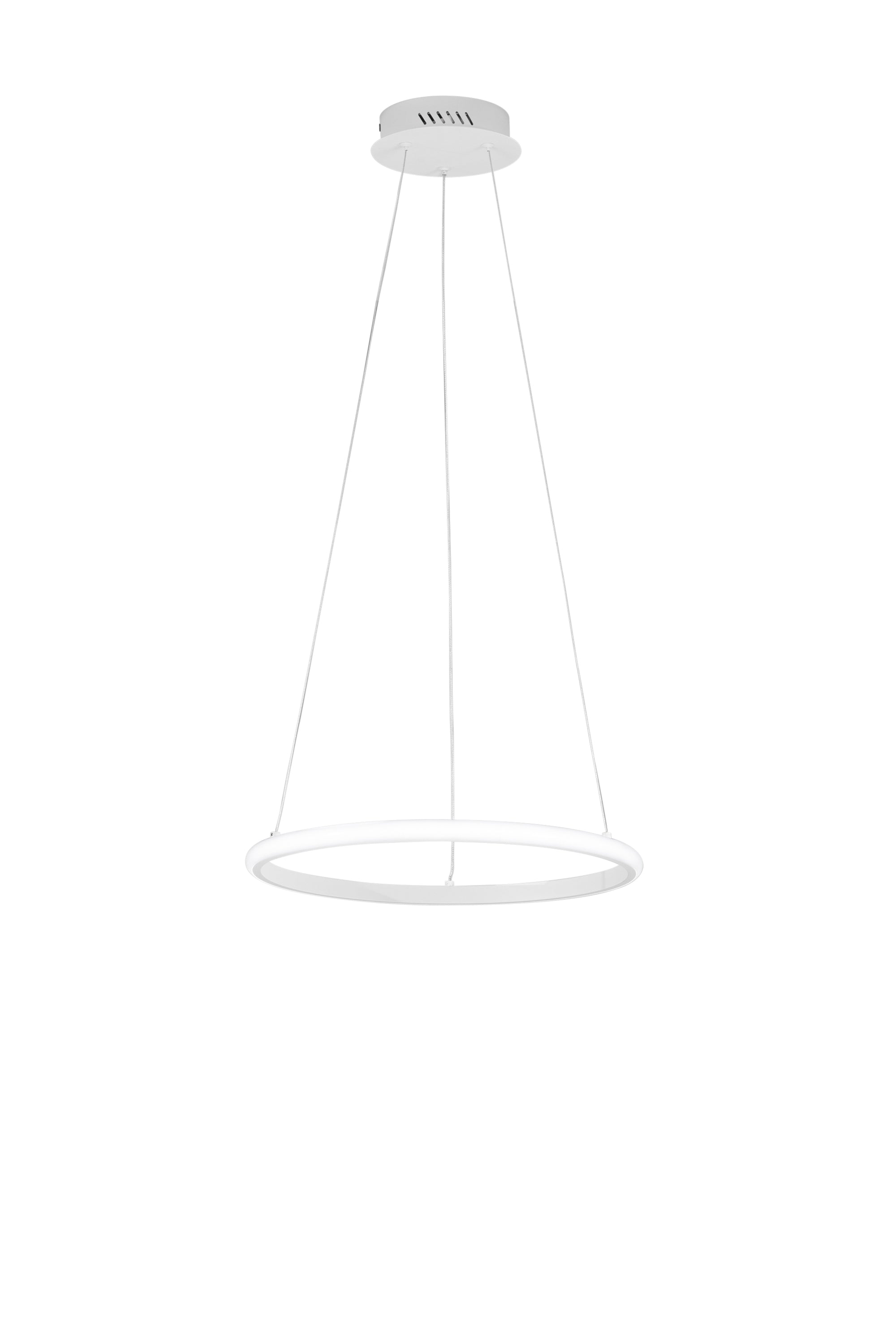 "Sospensione LED Axis con diffusore nero singolo in silicone Ø 40cm. CCT"