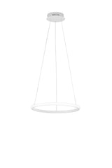 "Sospensione LED Axis con diffusore nero singolo in silicone Ø 40cm. CCT"