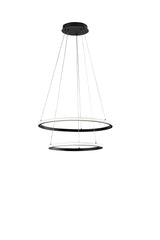SOSPENSIONE LED AXIS NERA 31W 2635LM CCT+RGB DYGITAL CON TELECOMANDO 60/40X150CM