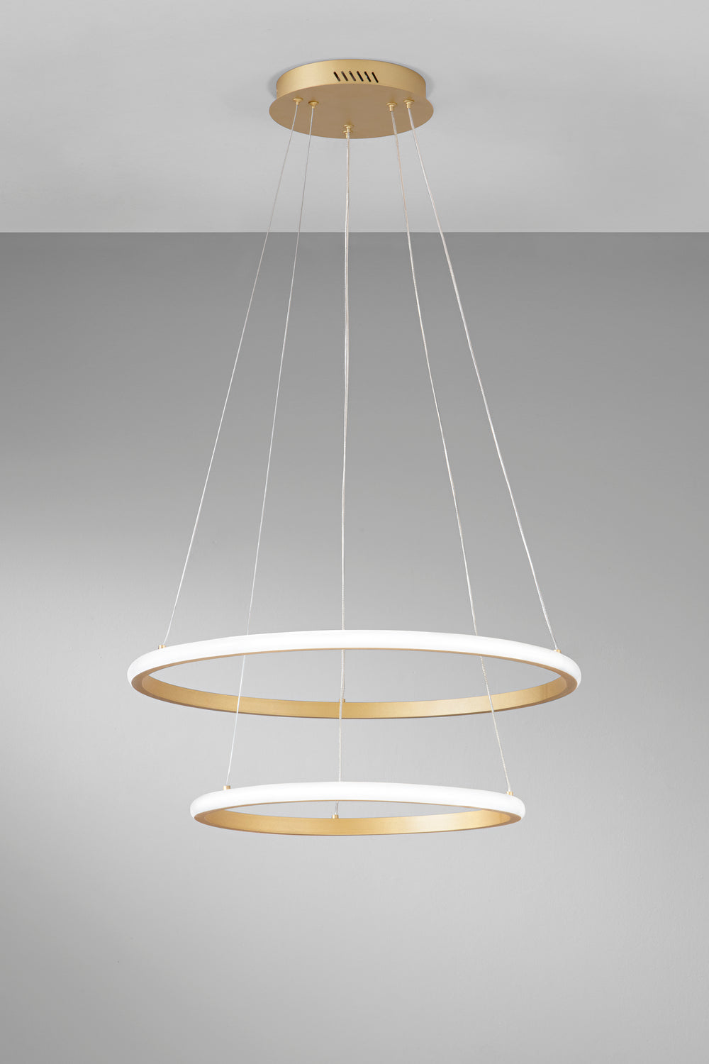 SOSPENSIONE LED AXIS ORO 31W 2635LM CCT+RGB DYGITAL CON TELECOMANDO 60/40X150CM