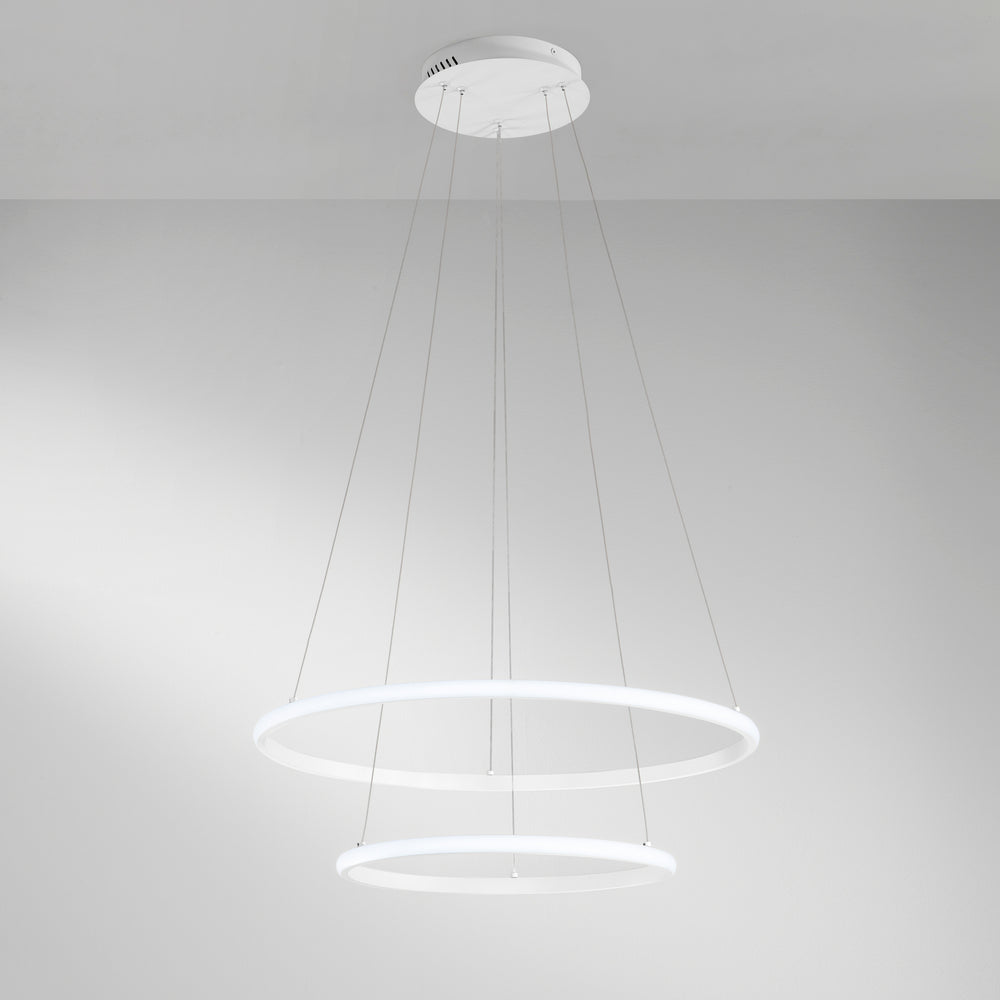 SOSPENSIONE LED AXIS BIANCA 31W 2635LM CCT+RGB DYGITAL CON TELECOMANDO 60/40X150CM